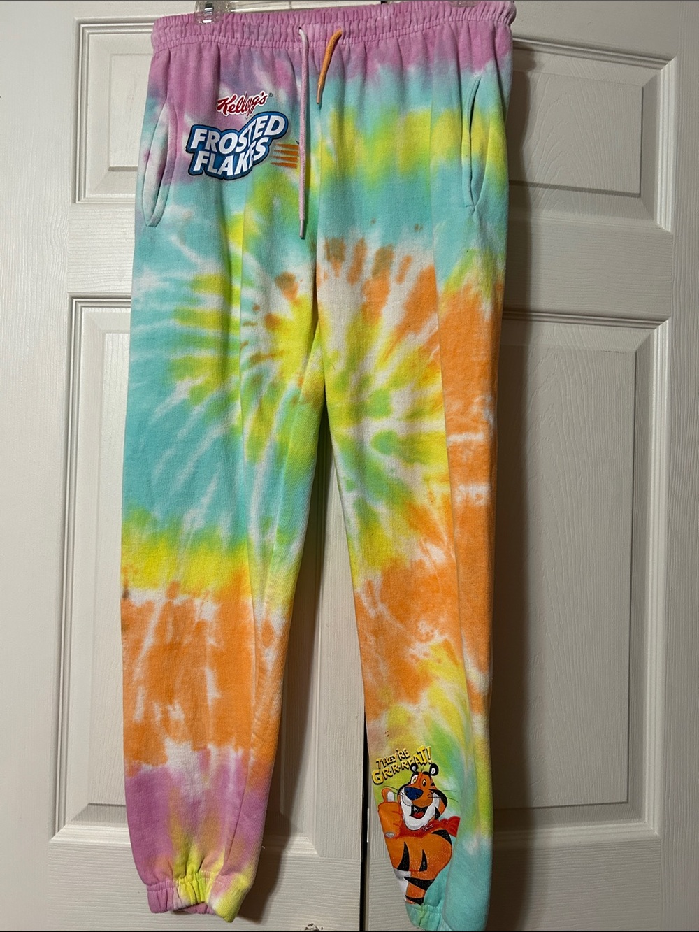 Kelloggās - Small - Tony the Tiger/Frosted the Flakes - Tie-Dye Sweatpants